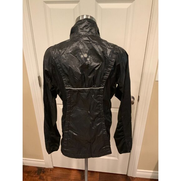 Athleta Black Windbreaker Jacket Size Medium Thin Lightweight Running - Picture 4 of 6